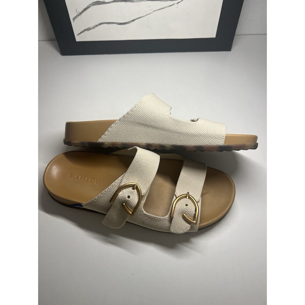Rothy’s The Buckle Slide In Sea Salt W8.5 - Picture 7 of 15